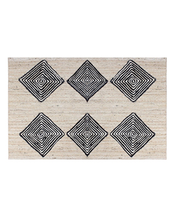 Alfombra de Yute Trenzada Orgánica Hecha a Mano, Tamaño 4x3, Estilo Bohemio, Antideslizante, Ecológica, con Patrón Geométrico para Habitaciones Medianas - Product Image 1