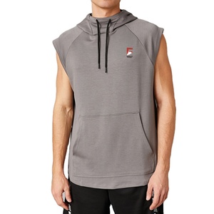 Débardeur de fitness décontracté de haute qualité pour hommes, sweat à capuche en molleton de coton personnalisé, conception de tissage, options de taille disponibles, anti-boulochage - Product Image 1