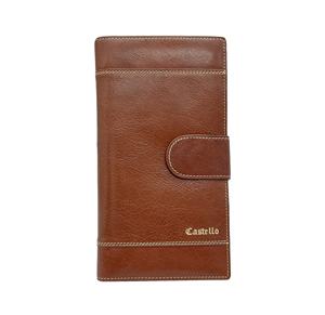 ALL ONE High Quality Castello Leather RFID Passport Case Polyester Best Value Boarding Pass Wallet <b>Snap</b> <b>Fastening</b> Available - Product Image 1