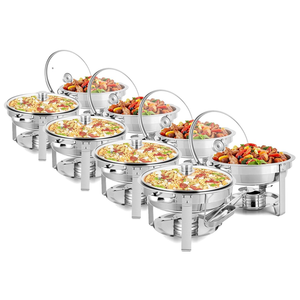 Servidores de buffet de lujo, ornamentados en oro, con soportes curvos únicos y tapas de vidrio. Disponible a precios de mayorista. - Product Image 2