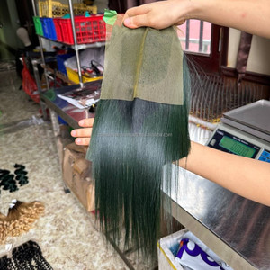 Extensiones de Cabello Humano Virgen de Alta Calidad con Cierre de Encaje, Extensiones de Cabello Tejidas a Máquina, Pelucas de Cabello Humano con Frente de Encaje - Product Image 4