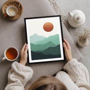 Cadre photo en bois éco-responsable fait main avec impression numérique couleur, style vintage moderne, pour mur et table - Product Image 4