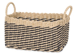 Juego de 3 Cestas de Seagrass Negras a Rayas, Hechas a Mano, para Almacenamiento, Venta al por Mayor, Ecológicas, Hechas en Vietnam - Product Image 6
