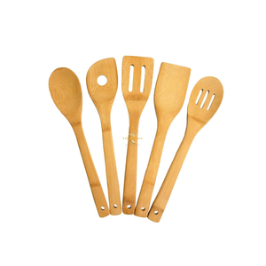 Juego de Utensilios para Saltear de Bambú Ecológico, Espátula y Cuchara de Bambú Natural Resistentes al Calor, Herramientas de Cocina para Trabajar en la Cocina - Product Image 3