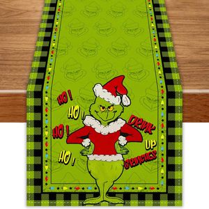 Runner da Tavola Natalizio 13x72 Pollici, Decorazioni Festive per l'Inverno e le Feste, Complemento per Tavolo da Cucina e Sala da Pranzo - Product Image 1
