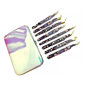 อุปกรณ์ติดขนตาปลอม วัสดุทนทาน แหนบติดขนตา แหนบกำจัดขนปลอม สำหรับงานร้านเสริมสวย - Product Image 4