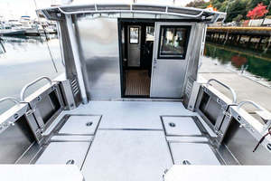 Catamarán de aluminio al por mayor con cabina y motor fueraborda para pesca en agua salada y turismo familiar - Product Image 6