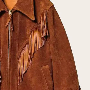 Professional Manufacturer Breathable Turn-down Collar Winter Cowhide Embossed Design Custom Printing Logo <b>Leather</b> <b>Jacket</b> - Product Image 4