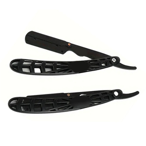 High Quality Folding <b>Straight</b> <b>Razor</b> for Barbers with Comfortable Wooden Handle Shaving and Hair Removal Salon Tools Barber <b>Razor</b> - Product Image 1