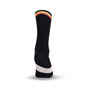 <b>Men's</b> Black Crew <b>Socks</b> With Orange <b>Yellow</b> Stripe Knitted Regular Fit Solid Pattern Sports <b>Socks</b> Custom Bamboo <b>Men</b> <b>Socks</b> OEM <b>men</b>. - Product Image 5