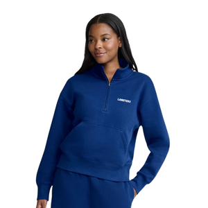 Conjunto de dos piezas para mujer: Sudadera de cuello alto con cremallera corta y pantalones de pierna ancha con bajo abierto, chándal holgado con cintura elástica y mangas largas - Product Image 3