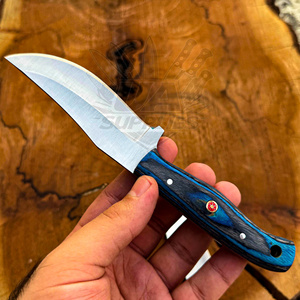 มีดสกินเนอร์สำหรับล่าสัตว์แบบกำหนดเองจำนวนมาก เหล็กกล้าคาร์บอนสูง ใบมีดแบบ Fixed Blade ปลายแหลม ด้ามไม้ สำหรับงานกลางแจ้ง งานบุชคราฟท์ รับผลิตแบบ OEM ODM - Product Image 1