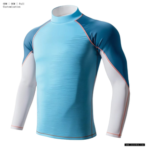 Chaleco Rash Guard Unisex de Alta Calidad al por Mayor, Ropa Deportiva Reciclada con Protección UV para Buceo, Natación y Surf, Camiseta Superior Personalizada - Product Image 1