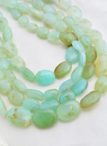 Cuentas de ópalo azul natural pulidas de 16 pulgadas, cuentas de ópalo azul natural lisas para la fabricación de joyería fina, piedra preciosa - Product Image 2