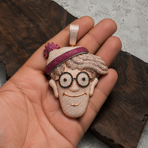 Hip Hop Iced Out Cartoon Character Pendant 925 Silver VVS Moissanite Round Brilliant Cut Micro Pav - Product Image 4