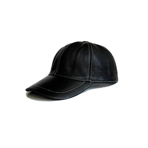 หมวกเบสบอลหนังแท้โลโก้สั่งทำ OEM/ODM ขายส่ง หมวกหนังวัวแท้ - Product Image 4
