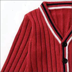 Cárdigan de Hombre Tejido Transpirable de Última Tendencia, Novedad con Decoración de Encaje, Patrón de Retazos para Invierno, Cuello en V de Lana/Nylon - Product Image 2