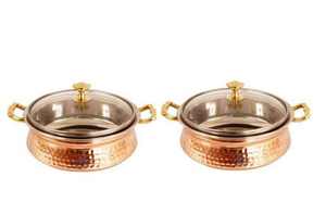 Dernier design, plat de service en acier inoxydable sculpté en cuivre antique, qualité supérieure, compatible lave-vaisselle, écologique (18 cm, lot de 4) - Product Image 3