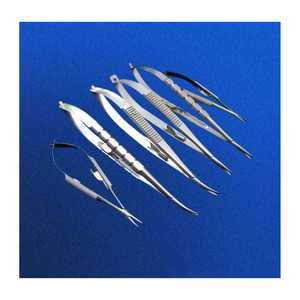 Juego de Instrumentos de Cirugía General Castroviejo de Alta Calidad, Grado O.R., Portaagujas Manual de Acero Inoxidable, Curvo+Recto - Product Image 6