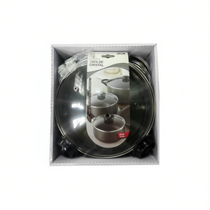 Pot en verre de 20 cm avec couvercle Produit en verre de qualité supérieure - Product Image 2