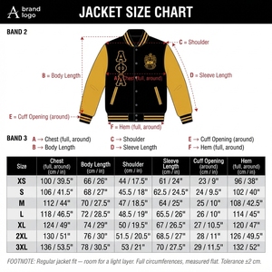 Veste universitaire pour homme en 100 % laine avec manches surpiquées, col côtelé rayé, imprimé numérique personnalisé, vêtements de fraternité HBCU - Product Image 5