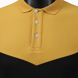 Camiseta de Cuello Alto de Manga Corta para Hombre, Corte Regular, Tejido de Punto, con Serigrafía, Precio de Fábrica al por Mayor - Product Image 6