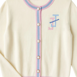 Cardigan brodé Jack and Jill pour femme, pull en maille neutre, boutonné devant, élégant, doux, stylé, décontracté, pièce à superposer - Product Image 4