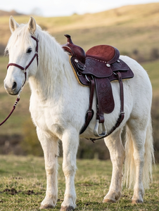 Selle de cheval western en cuir avec quincaillerie en cuir et arceau en bois, 15-17 pouces de long, disponible en plusieurs tailles pour l'équitation - Product Image 3