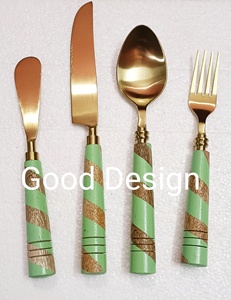 Wedding Tableware Dinnerware Cutlery <b>Set</b> <b>Flatware</b> <b>Set</b> Horn Handle New Design Stainless Steel Cutlery <b>Set</b> - Product Image 5