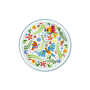 Assiettes à pizza en porcelaine Excelsa Mexican Flowers 30,5 cm, multicolores, lot de 4 - Product Image 1