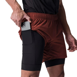 Wholesale Flexible Double <b>Layer</b> Shorts for Daily Exercise Trendy Sportswear Shorts with Compression Support - Product Image 5