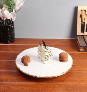 Plateau tournant en marbre Lazy Susan pour organiser les plats, les assiettes et les objets artisanaux – Meilleur prix - Product Image 2