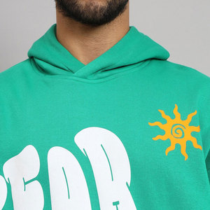 Sudadera Verde Extra Grande con Capucha y Cremallera para Hombre, de Algodón French Terry, Estilo Casual Urbano, de Secado Rápido, con Bolsillos, para Invierno - Product Image 6
