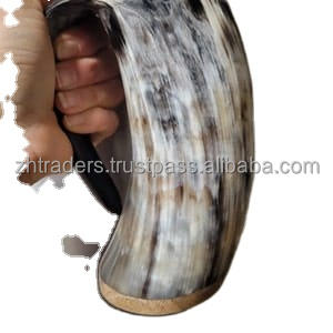 Auténtica taza de cerveza de cuerno de buey, estilo Animal pulido, impermeable, recipiente de cuerno para beber para suministro al por mayor a granel - Product Image 6