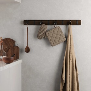Minimalist <b>Wall</b> Mounted Metal <b>Hook</b> <b>Rack</b> With Multiple <b>Hooks</b> For Clothing Storage Space Saving Design - Product Image 2