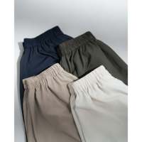 Rok Pensil Midi High-Waist Esme dengan Belahan, Denim Solid, Gaya Kasual