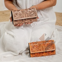 Portefeuille en cuir véritable de peau de vache de qualité haut de gamme fait à la main pour les femmes couverture longue mode unisexe marron Anti-vol porte-carte d'argent