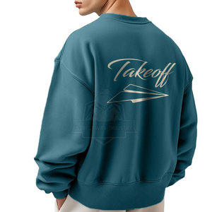 Sweat-shirt décontracté d'hiver de haute qualité 100% coton, coupe ample, construction légère, toucher doux, col rond confortable - Product Image 2