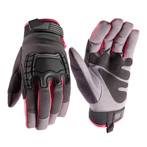 Gants de mécanicien en cuir synthétique de qualité supérieure, protection des mains par injection TPR, antistatiques, résistants aux chocs et aux perforations - Product Image 4