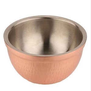Bol de service en aluminium fait main, finition argentée dorée, écologique, durable, passe au lave-vaisselle, pour les fêtes, design luxueux - Product Image 4