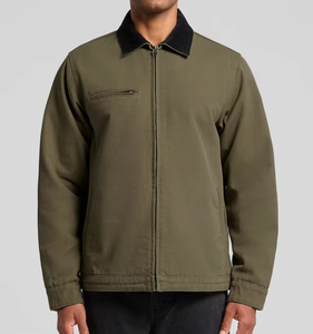 Veste coupe-vent réversible imperméable en toile de coton écologique vert sauge vintage pour l'hiver, streetwear et pêche en extérieur - Product Image 1