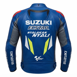 Veste de course en cuir de vache véritable Zuzuki pour homme/Chaquetta sur mesure avec protection dorsale CE niveau 2 - Product Image 2