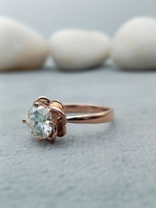 GIA ได้รับการรับรอง14K 18K แหวนทองแต่งงานหมั้นคลาสสิก1.5ct ตัด VVS ห้องปฏิบัติการปลูกเพชรสำหรับปาร์ตี้ของผู้หญิงวันครบรอบ - Product Image 3