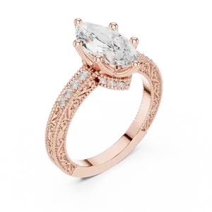 Anillo de Diamantes Redondos con Piedras Cultivadas en Laboratorio y Oro Sólido para Compromisos, Bodas, Aniversarios y Regalos - Product Image 6