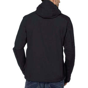 Blouson d'hiver décontracté pour homme en toile à capuche avec motif à pois, fermeture éclair personnalisée OEM, haute qualité, collection 2026 - Product Image 3
