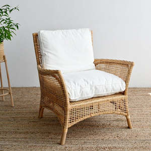 Ensemble de canapés en rotin polyvalent de luxe, style minimaliste nordique, canapés en bambou, chaise de coiffeuse avec coussin, prêt à l'exportation - Product Image 3
