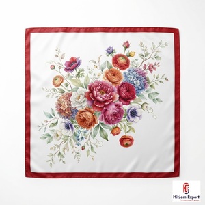 Bufanda Corta de Lujo con Estampado Personalizado, Fabricante Textil OEM ODM, Etiqueta Blanca, Proveedor de Accesorios de Moda de Marca Privada - Product Image 6