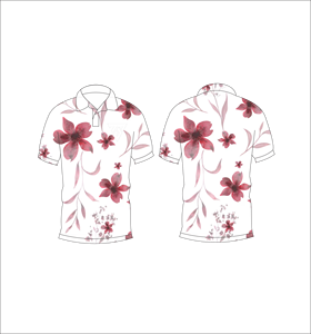 Polo con estampado floral blanco para hombre, camiseta de golf informal de manga corta con flores rojas, moda de verano - Product Image 6