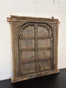 Ventana de Madera Tallada Antigua, Muebles Hechos a Mano para el Hogar, para Comedor, Sala de Estar, Dormitorio, Baño y Uso en Exteriores - Product Image 2