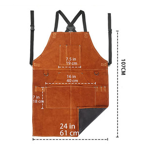 Custom New Kitchen <b>Waterproof</b> Sleeveless Bib <b>Apron</b> with Pockets PU Breathable Lightweight Washable Reusable Accessory - Product Image 4